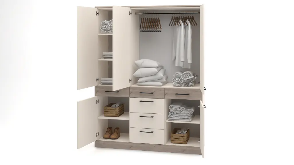 Wardrobe Salerno GCO + champagne- opened.webp