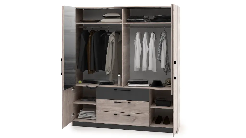 Wardrobe Pulsar GCO + anthracite- opened.webp