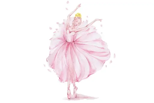 Детско легло ANNA с принт (140 х 70 см, ballerina) — снимка 4
