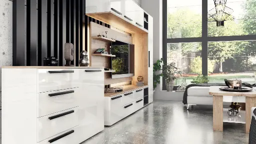 Секция Kiara (златен дъб харбър + бял гланц) — снимка 4