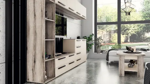 Секция Kiara 4 (златен дъб харбър + бял гланц) — снимка 4