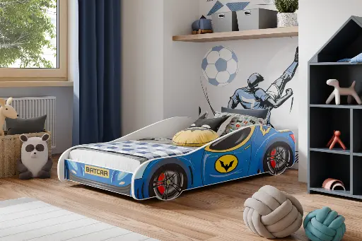 Детско легло AUTO 4х4 с матрак (batman, 140 х 70 см) — снимка 2