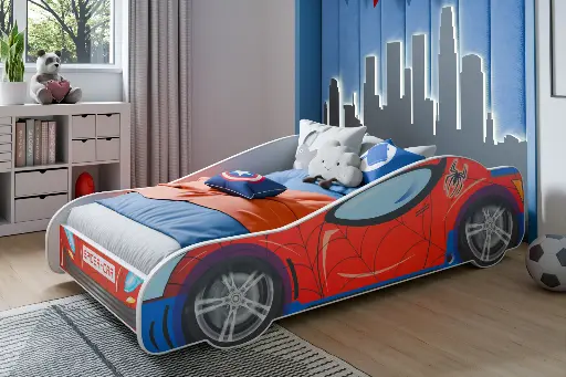 Детско легло AUTO 4х4 с матрак (spider, 140 х 70 см) — снимка 2