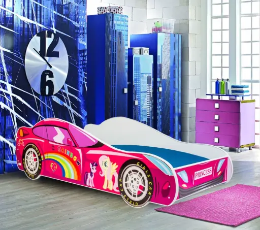 Детско легло AUTO 4х4 с матрак (rainbow, 140 х 70 см) — снимка 2