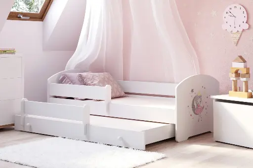 Детско двойно легло LUK II 160 x 80 с 2 матрака и различни мотиви (pink princess) — снимка 2