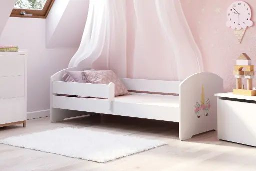 Детско легло Luk с парапет и различни мотиви (140 х 70 см, unicorn) — снимка 2