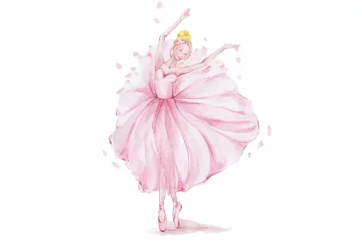 Детско легло Luk с парапет и чекмедже с различни мотиви (160 х 80 см, ballerina with crown) — снимка 3