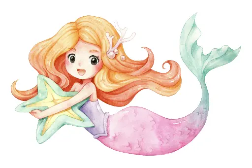Детско легло FALA с парапет и чекмедже с различни мотиви (140 х 70 см, mermaid) — снимка 3