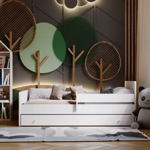Единично легло Max с парапет и чекмедже (160 х 80 см) — снимка 3