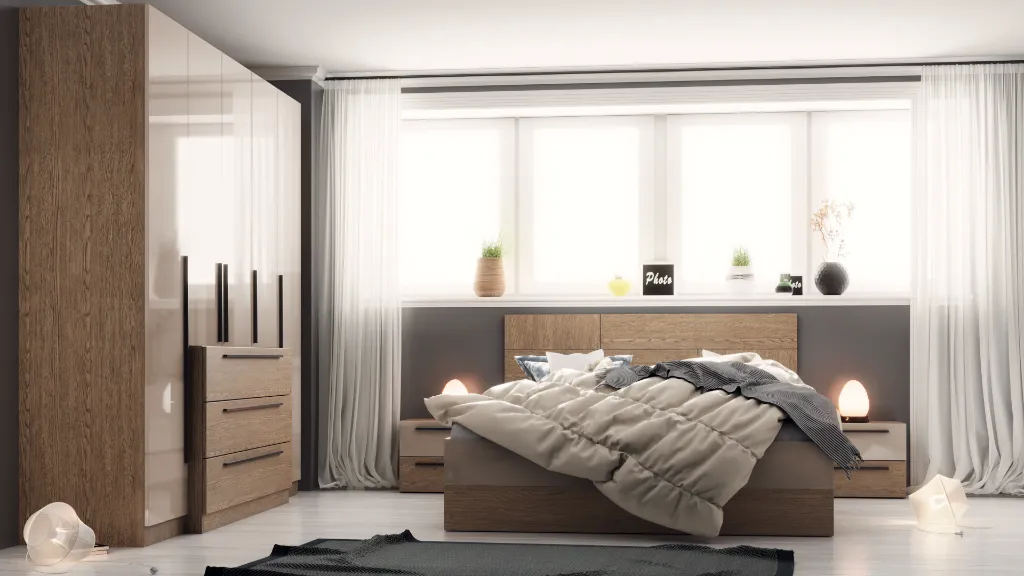 Спален комплект Zanardi B H1303 ST12 Egger + МДФ сиво тренд гланц - cam 02.webp