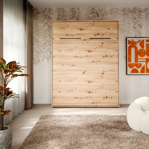 Вертикално сгъваемо стенно легло VERTO 160x200 (дъб артисан) — снимка 2
