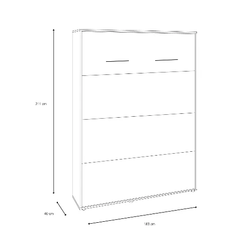 Вертикално сгъваемо стенно легло VERTO 160x200 (дъб артисан) — снимка 14
