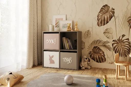 Етажерка Loni 2x2 (80, антрацит) — снимка 4