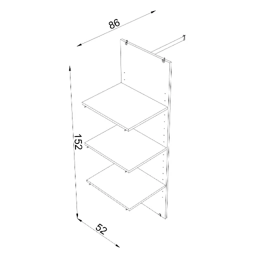 Делител с рафтове Zanardi ZN301 (бяло) — снимка 2