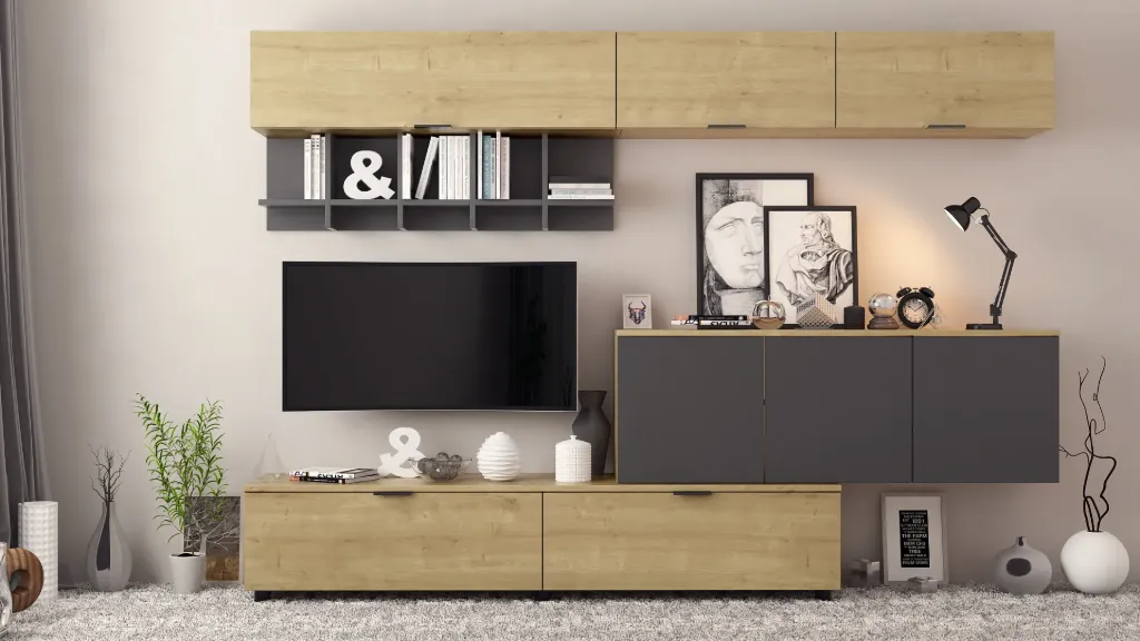 [011031] Секция Era Plus (oak hamilton Egger + dark diamond Egger)