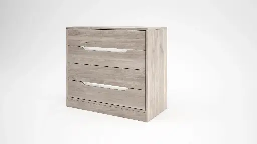 Скрин Modern M10 (сив дъб кастело + МДФ бял гланц)