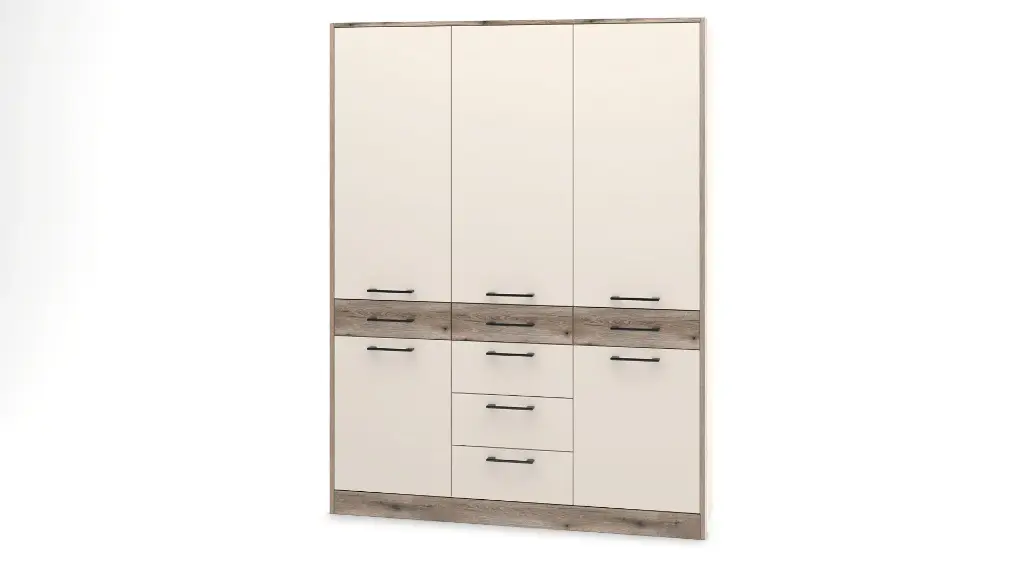 [002316] Гардероб Salerno (дъб фосил евоук + сатен, 154)