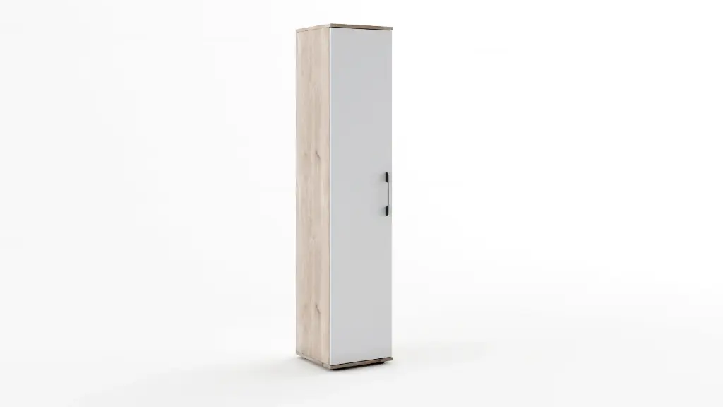 [1412] Sentinel M23- гардероб (сив дъб кастело + МДФ лунна светлина, 40)