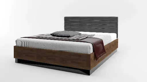 Легло Modern М06 160/200 (дъб бренди кастело + МДФ черен гланц)