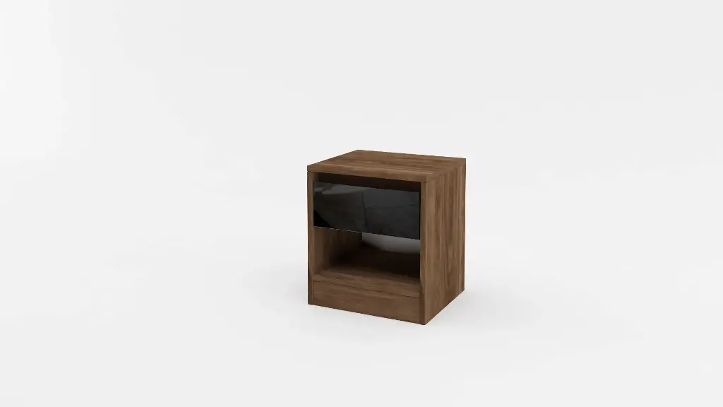 [003192] Нощно шкафче Modern M09 (brandy castello oak + black gloss MDF)
