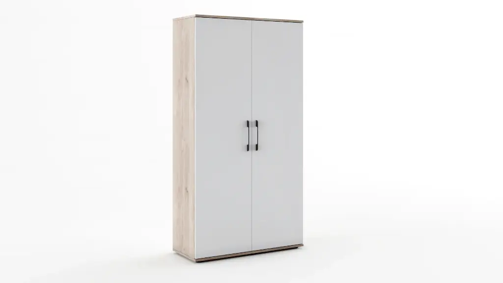 [1382] Sentinel M12- гардероб (сив дъб кастело + МДФ лунна светлина)