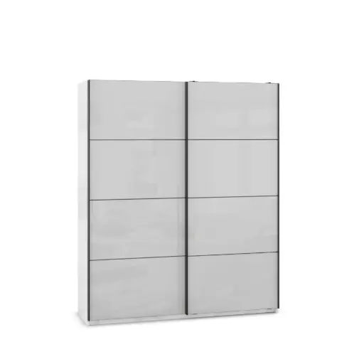 Гардероб SLine 01 (студено сиво + МДФ сиво тренд гланц, 220, V06)