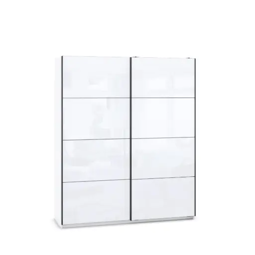 Гардероб SLine 01 (бял + бяло гланц, 180, V02)