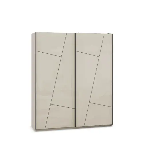 Гардероб SLine 10 (кашмир + МДФ сиво делукс гланц, 200, V01)