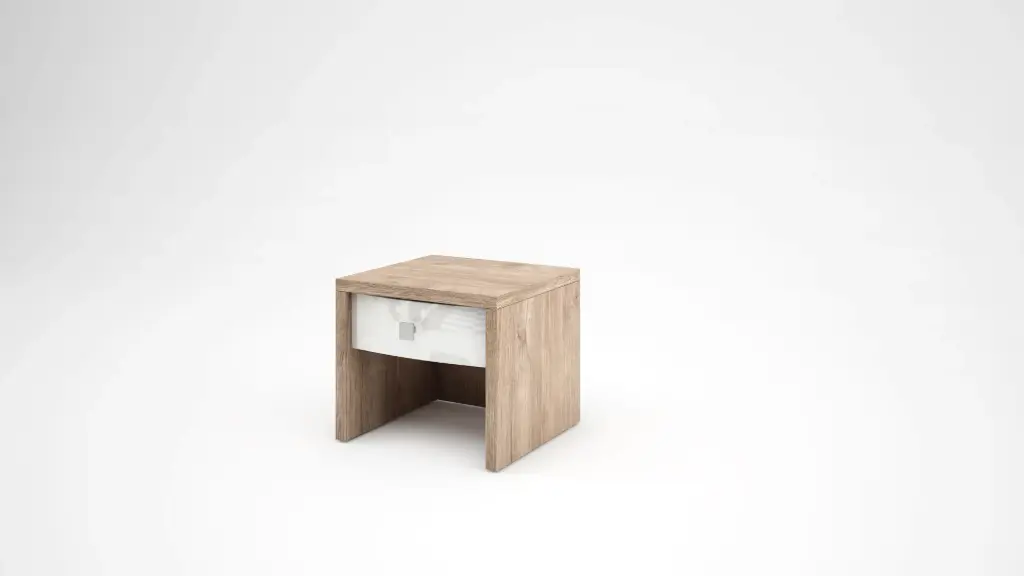[008953] Нощно шкафче Viena (gold harbor oak + white gloss MDF)