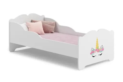 Детско легло ANNA с принт (140 х 70 см, unicorn)
