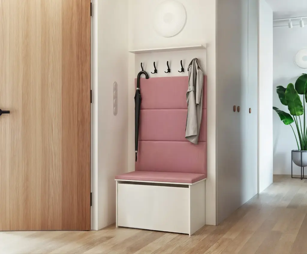 Шкаф за обувки със седалка и закачалка ANDY