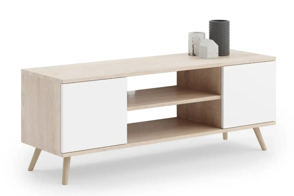 [009637] ТВ шкаф Focus 155 (white + sonoma oak)