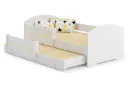Детско двойно легло LUK II 160 х 80 с 2 матрака - бяло