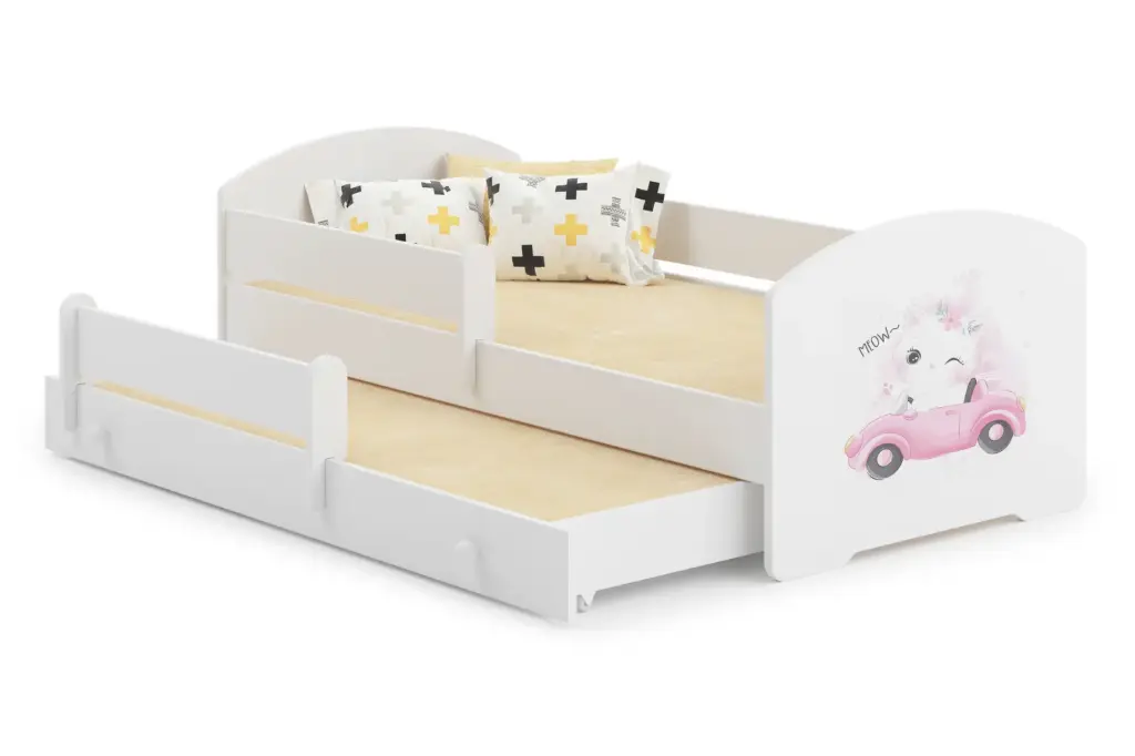 Детско двойно легло LUK II 160 x 80 с 2 матрака и различни мотиви