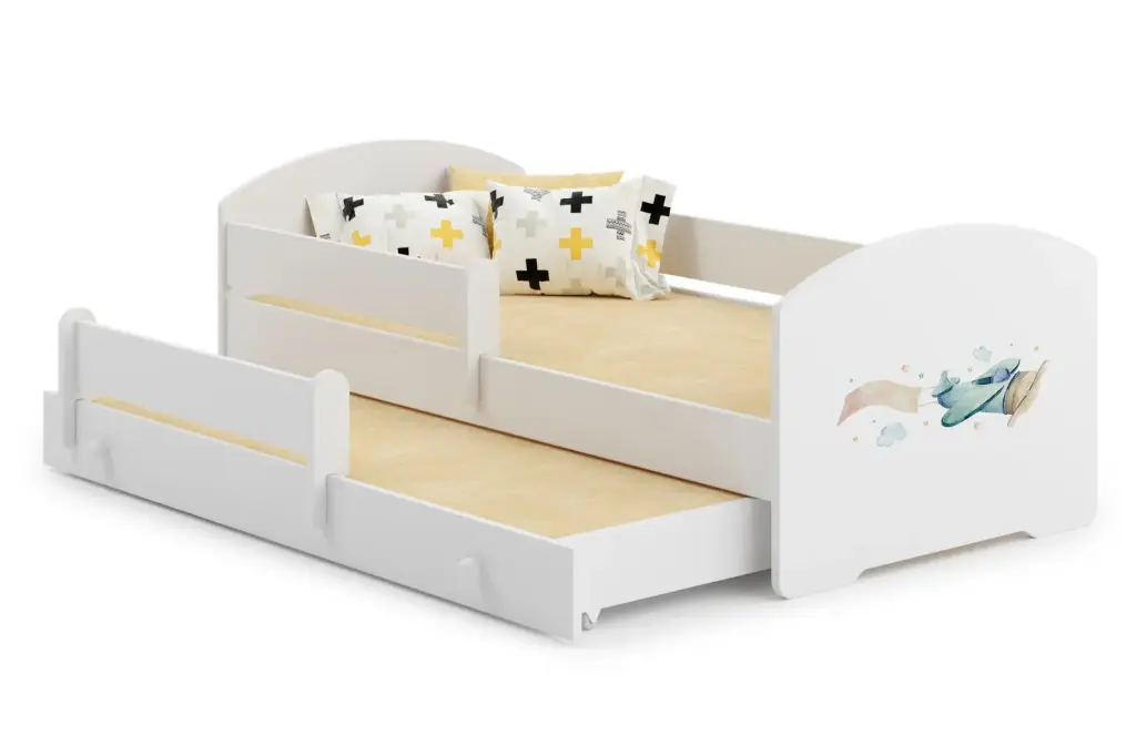 Детско двойно легло LUK II с разтегателен механизъм с различни мотиви