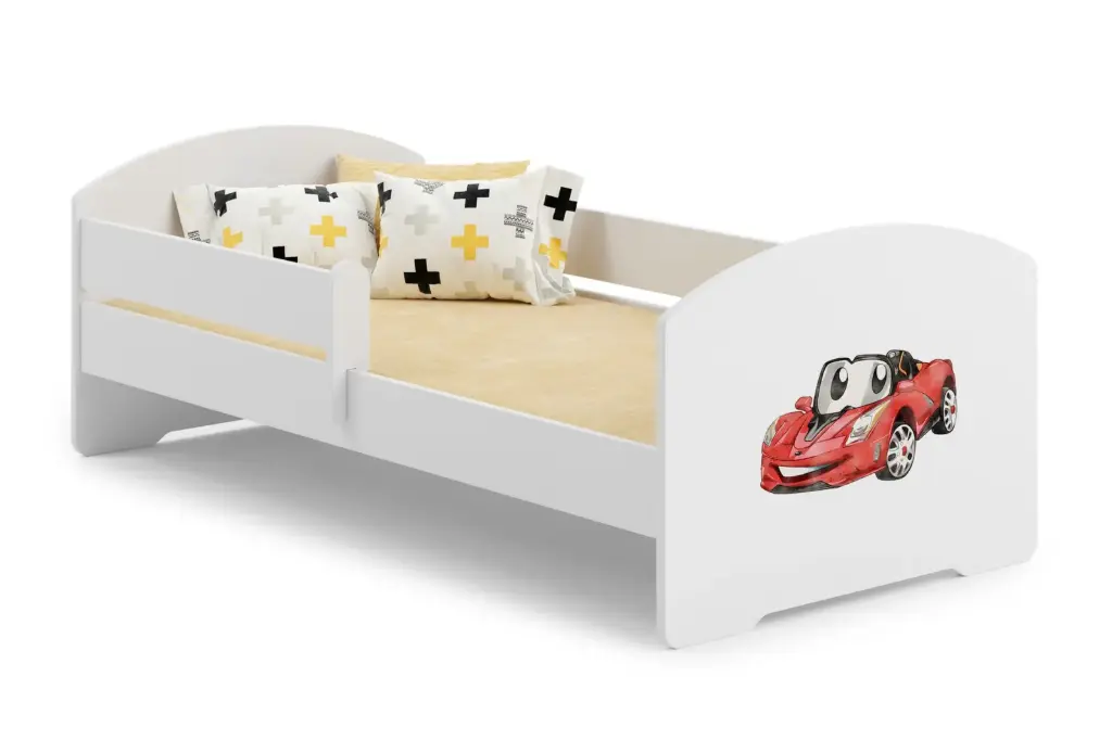 [010144] Детско легло Luk с парапет и различни мотиви (140 х 70 см, auto)