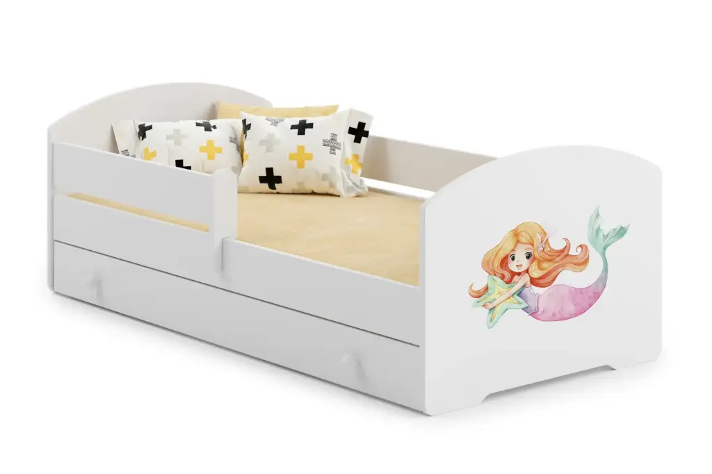 Детско легло Luk с парапет и чекмедже с различни мотиви