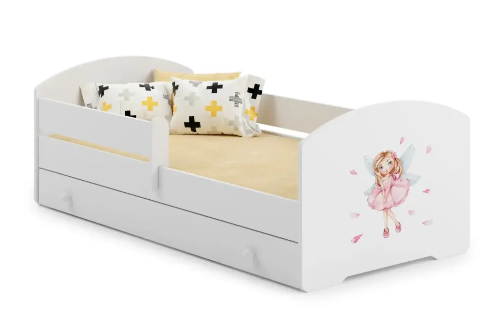 Детско легло Luk с парапет и чекмедже с различни мотиви