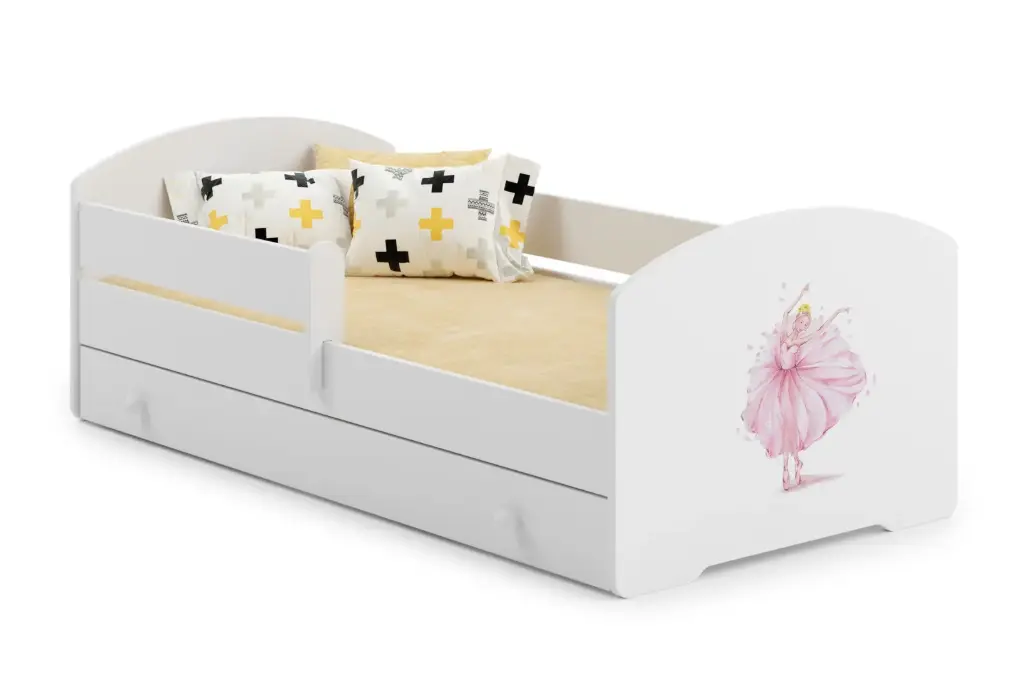 Детско легло Luk с парапет и чекмедже с различни мотиви