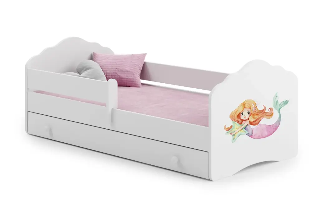 Детско легло FALA с парапет и чекмедже с различни мотиви