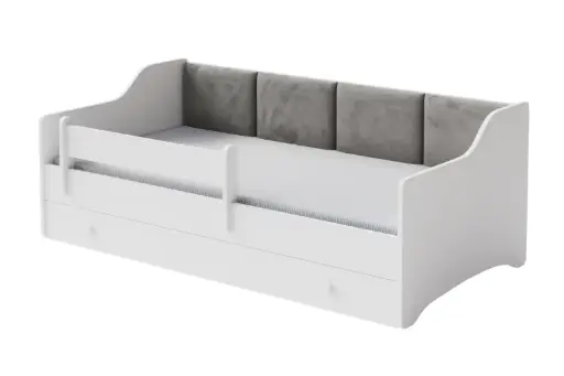 Детско легло Eryk 160 x 80 с чекмедже и цветни панели (бежов)