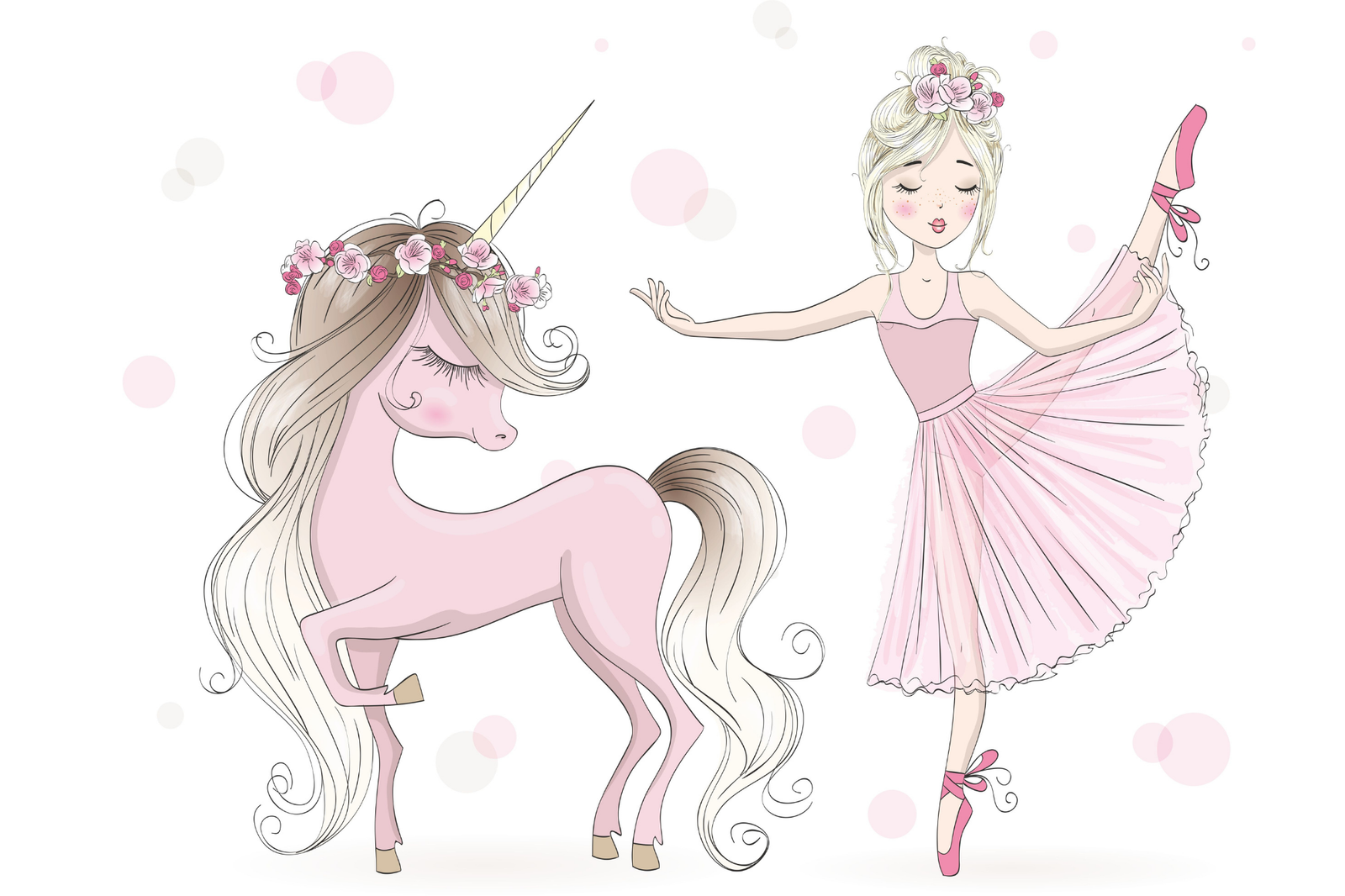 Мотив: girl with unicorn